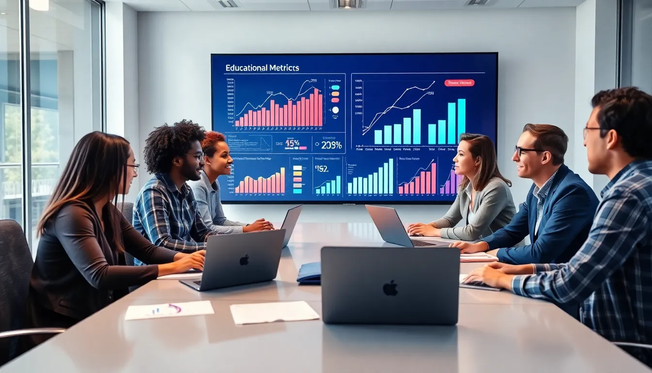 diverse educators discussing educational standards in a modern office.